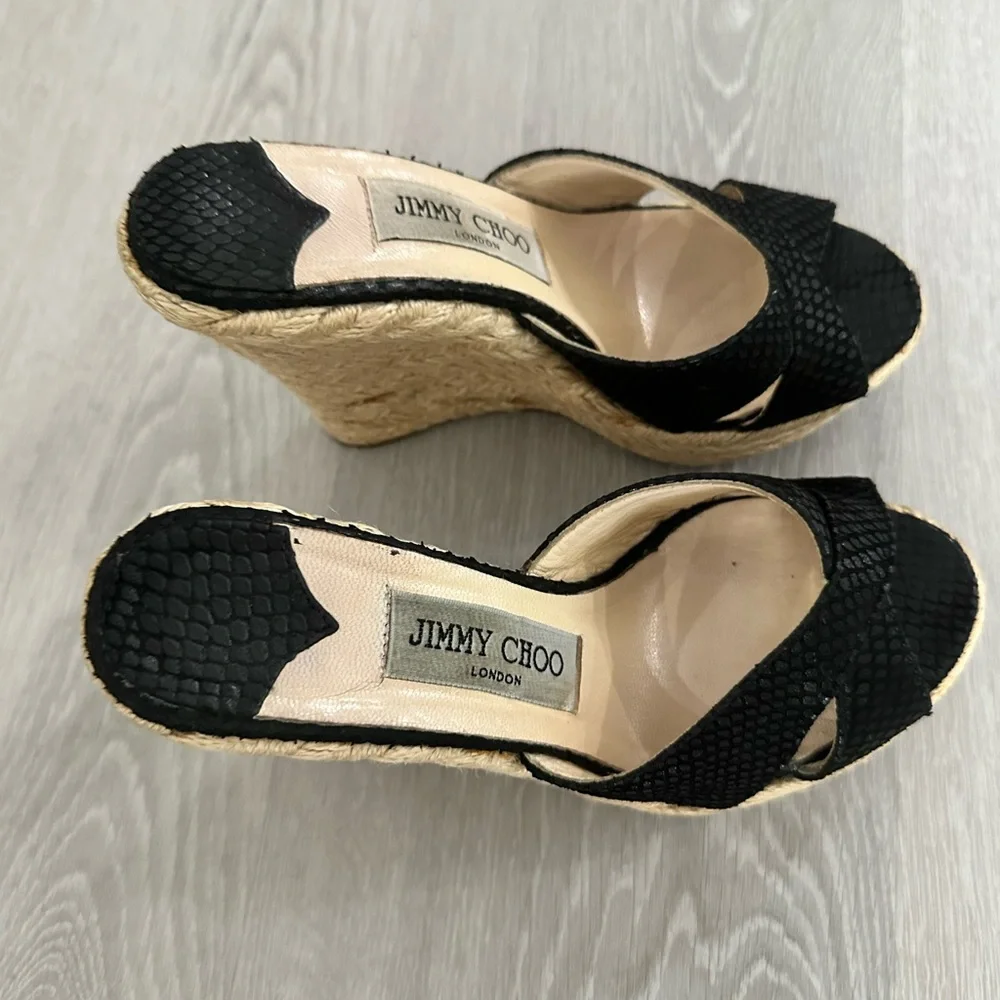 Jimmy Choo Python Platform Wedges - Picture 6 of 12